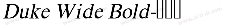 Duke Wide Bold字体转换